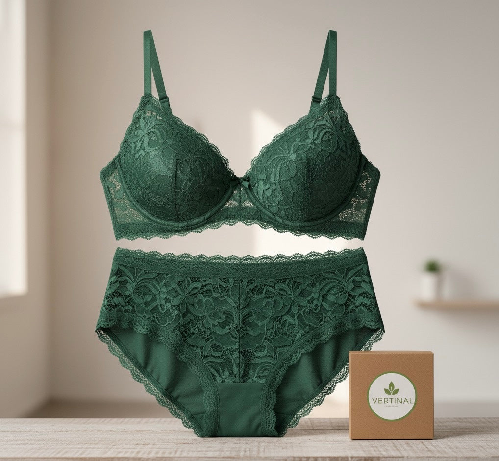 Vertinal Kadın yeşil takım çamaşırı