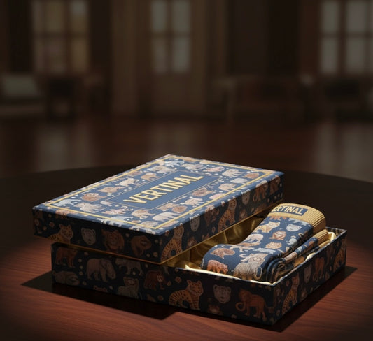 Vertinal hayvan desenli çoraplar