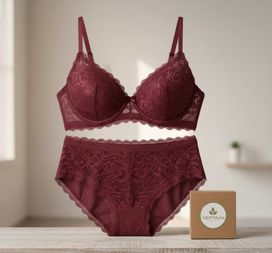 Vertinal kadın kırmızı takım iç çamaşırı