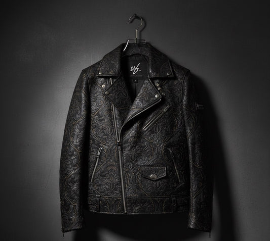 VERTİNAL  SİYAH DERİ ÇEKET